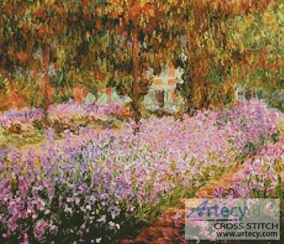 cross stitch pattern The Irises in Monet's Garden 2