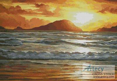 cross stitch pattern Island Sunset