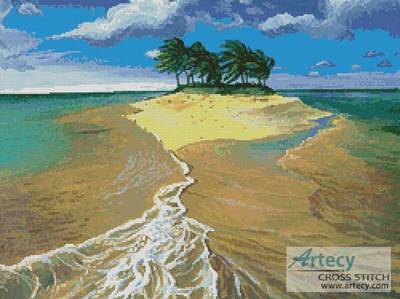 cross stitch pattern Island Painting