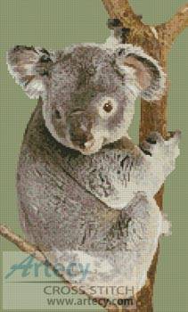 cross stitch pattern Koala in Tree
