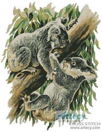 cross stitch pattern Koala Argument