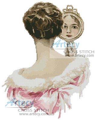 cross stitch pattern Looking Backward