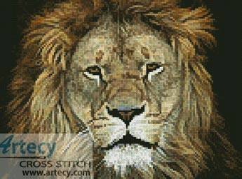 cross stitch pattern Lion Face 2