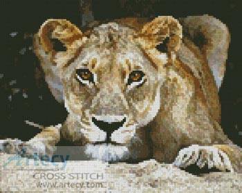 cross stitch pattern Lioness 2