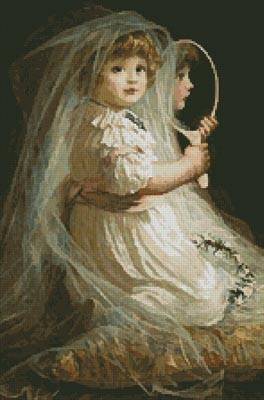 cross stitch pattern The Little Bridesmaid