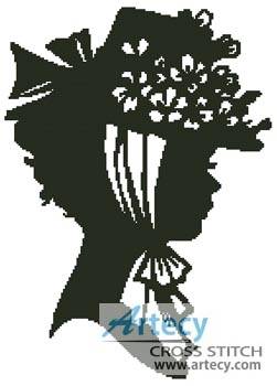 cross stitch pattern Lady Silhouette 2