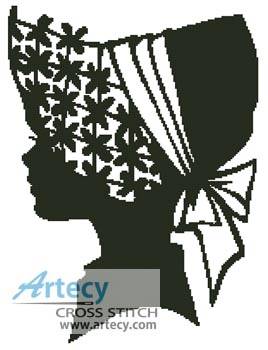 cross stitch pattern Lady Silhouette 3