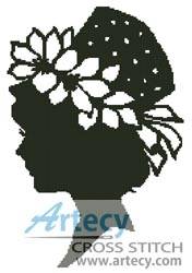 cross stitch pattern Lady Silhouette 5
