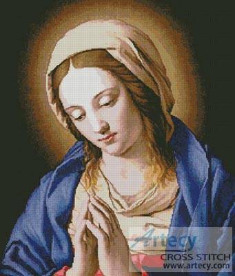 cross stitch pattern Madonna Praying