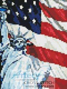 cross stitch pattern Mini America