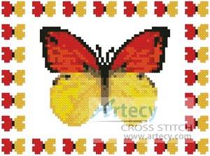 cross stitch pattern Mini Butterfly Sampler 1