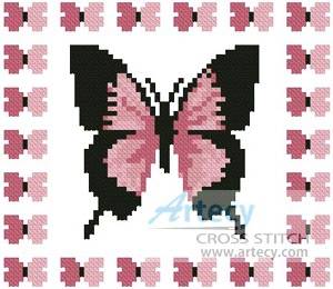 cross stitch pattern Mini Butterfly Sampler 4
