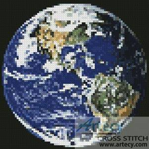 cross stitch pattern Mini Earth