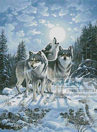 cross stitch pattern Midnight Watcher