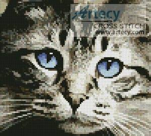 cross stitch pattern Mini Blue Eyes