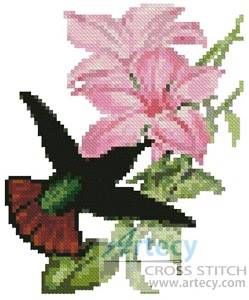 cross stitch pattern Mini Hummingbird
