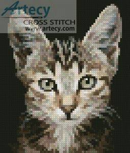cross stitch pattern Mini Kitten Photo
