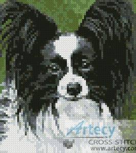 cross stitch pattern Mini Black and White Papillon