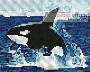 cross stitch pattern Mini Whale 