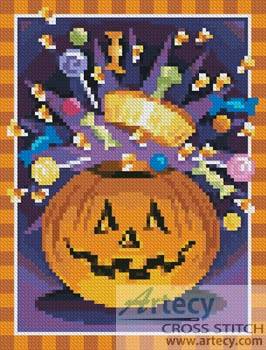 cross stitch pattern Mini Jack O' Lantern