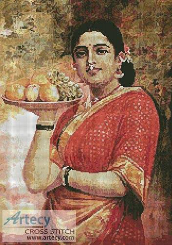cross stitch pattern The Maharashtrian Lady