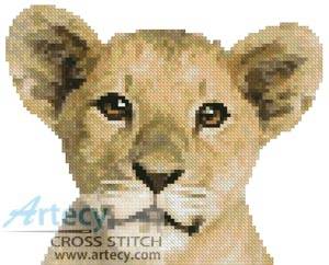 cross stitch pattern Mini Lion Cub