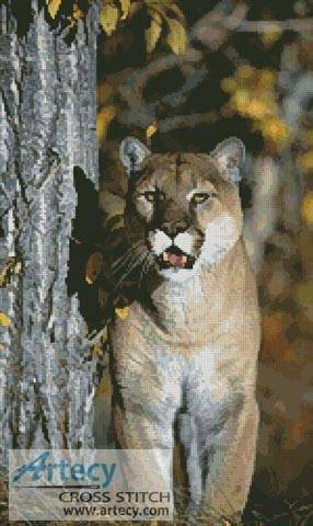 cross stitch pattern Mountain Lion