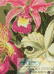 cross stitch pattern Mini Orchids 