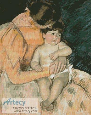 cross stitch pattern Mother and Child 3