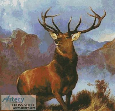 cross stitch pattern Monarch of the Glen