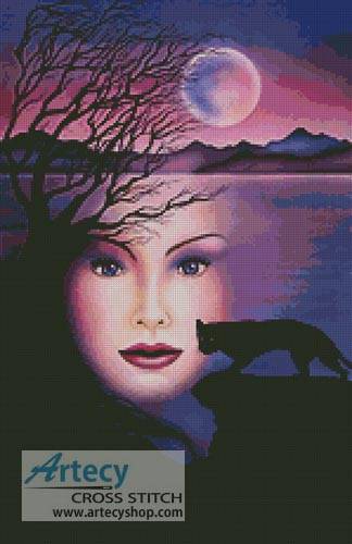 cross stitch pattern Moon Shadow
