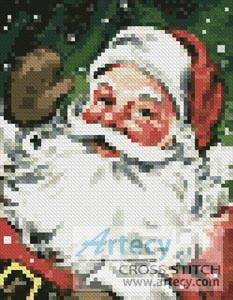 cross stitch pattern Mini Santa 3