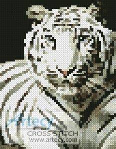 cross stitch pattern Mini White Tiger