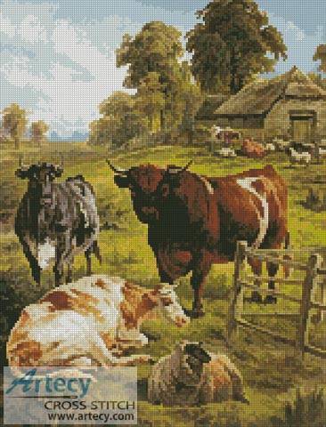 cross stitch pattern A Pedigree Bull