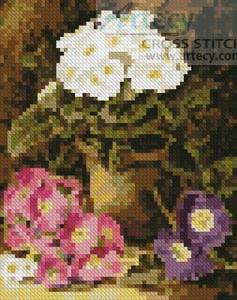cross stitch pattern Mini Potted Flowers