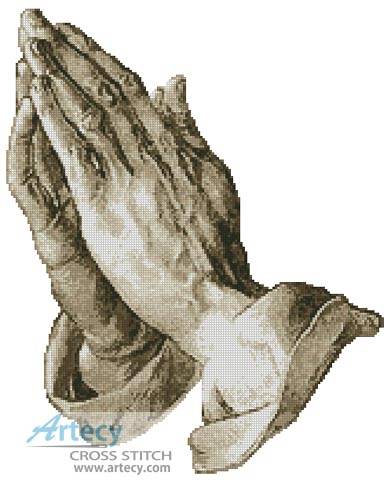 cross stitch pattern Praying Hands 2