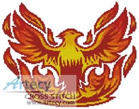 cross stitch pattern Phoenix