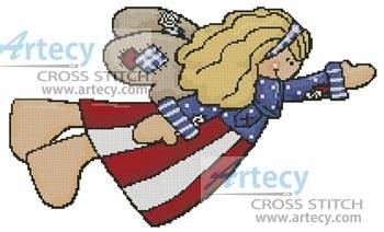 cross stitch pattern Prim American Angel