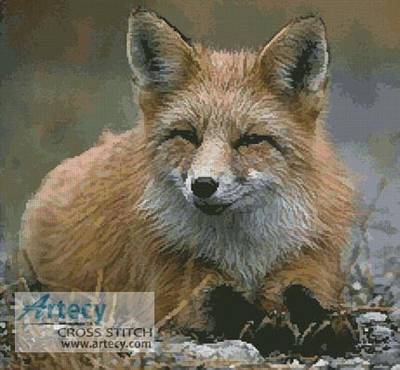 cross stitch pattern Red Fox Photo