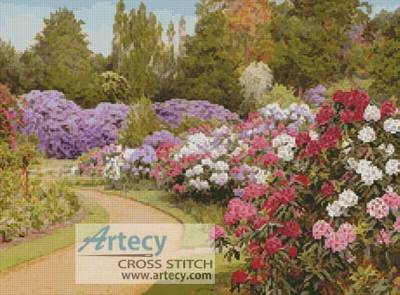 cross stitch pattern The Rhododendron Walk