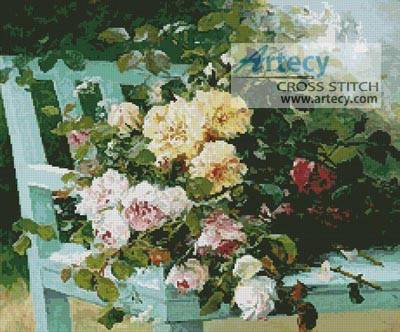 cross stitch pattern Romantic Roses