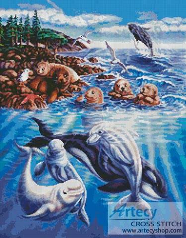 cross stitch pattern Sea Life