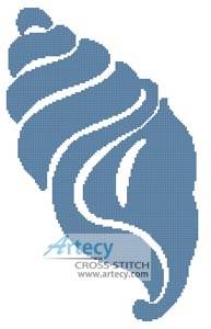 cross stitch pattern Shell Design 2