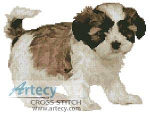 cross stitch pattern Shih Tzu Puppy