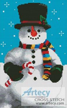 cross stitch pattern Snowman 2