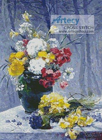 cross stitch pattern Still Life of Flowers
