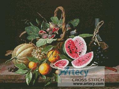 cross stitch pattern Still Life with Fruit