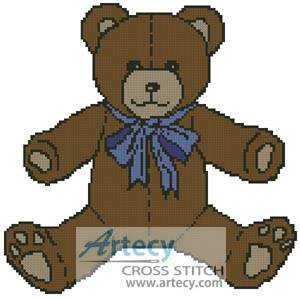 cross stitch pattern Teddy