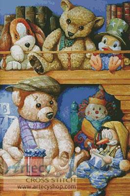 cross stitch pattern Teddies and Friends