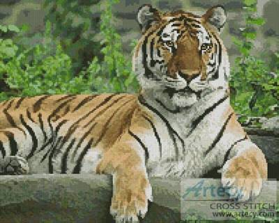 cross stitch pattern Tiger